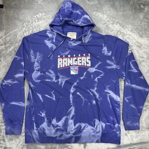 Calhoun NHL New York Rangers Tie Dye Hoodie Mens XXL Blue Surf & Skate Fleece